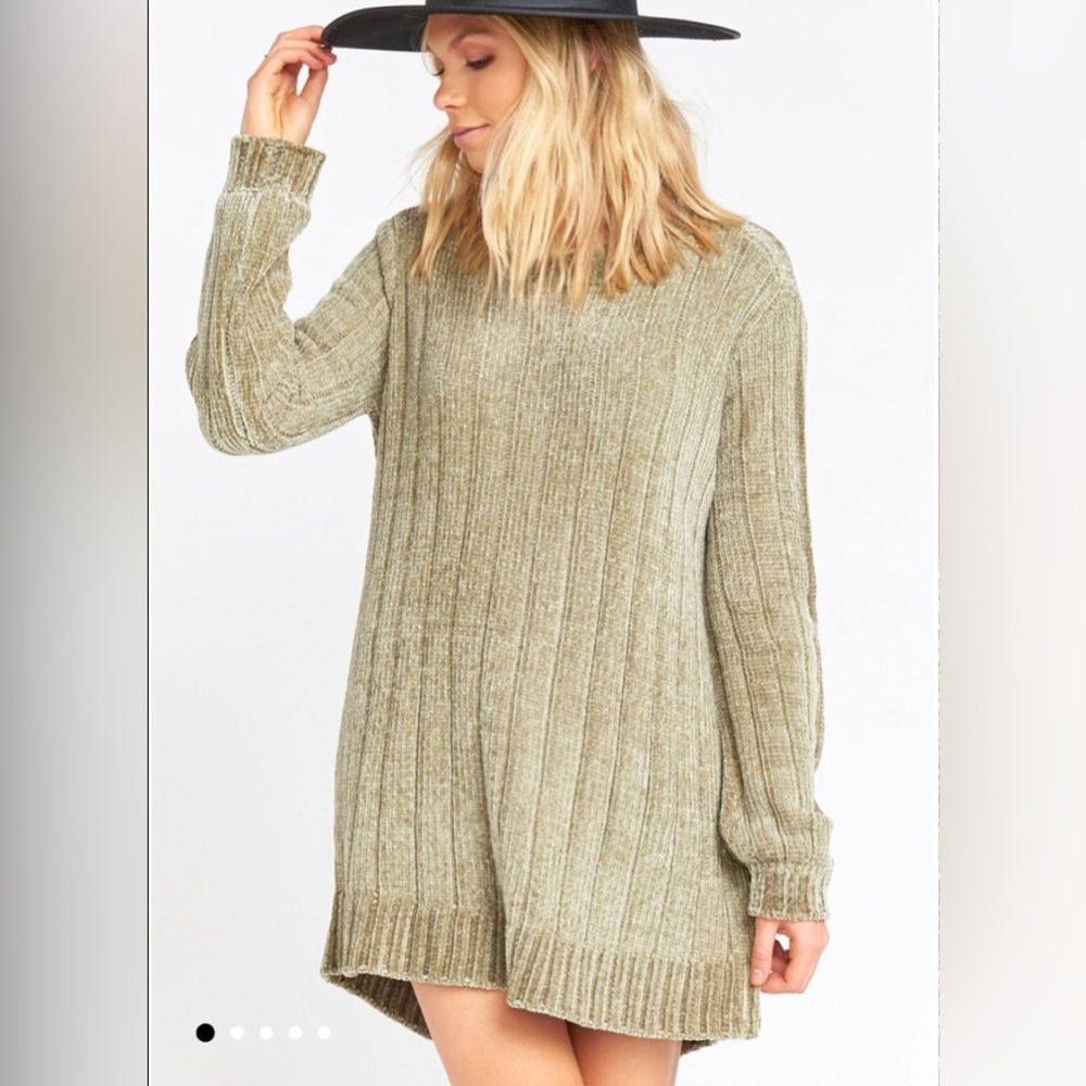 Show Me Your Mumu Green Sweater Dress